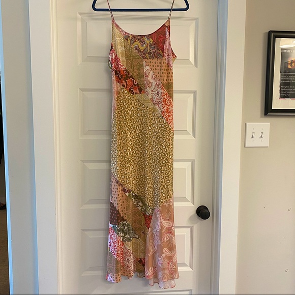 Kachel anthropology silk dress patchwork sz 10 NWT - Picture 3 of 12